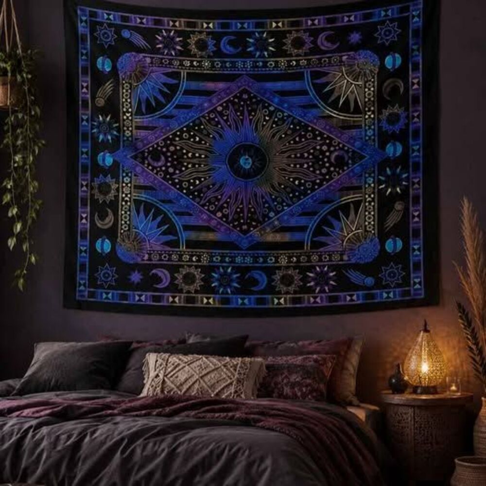 Large Celestial Sun Moon Wall Tapestry